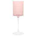 9oz Two Tone Pink/Clear Plastic Disposable Wine Goblets