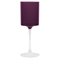 14oz Two Tone  Purple/Clear Plastic Wine Goblets