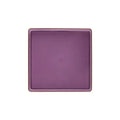 Edge 7.75" Transparent Purple with Gold Rim Square Dessert Plastic Plates