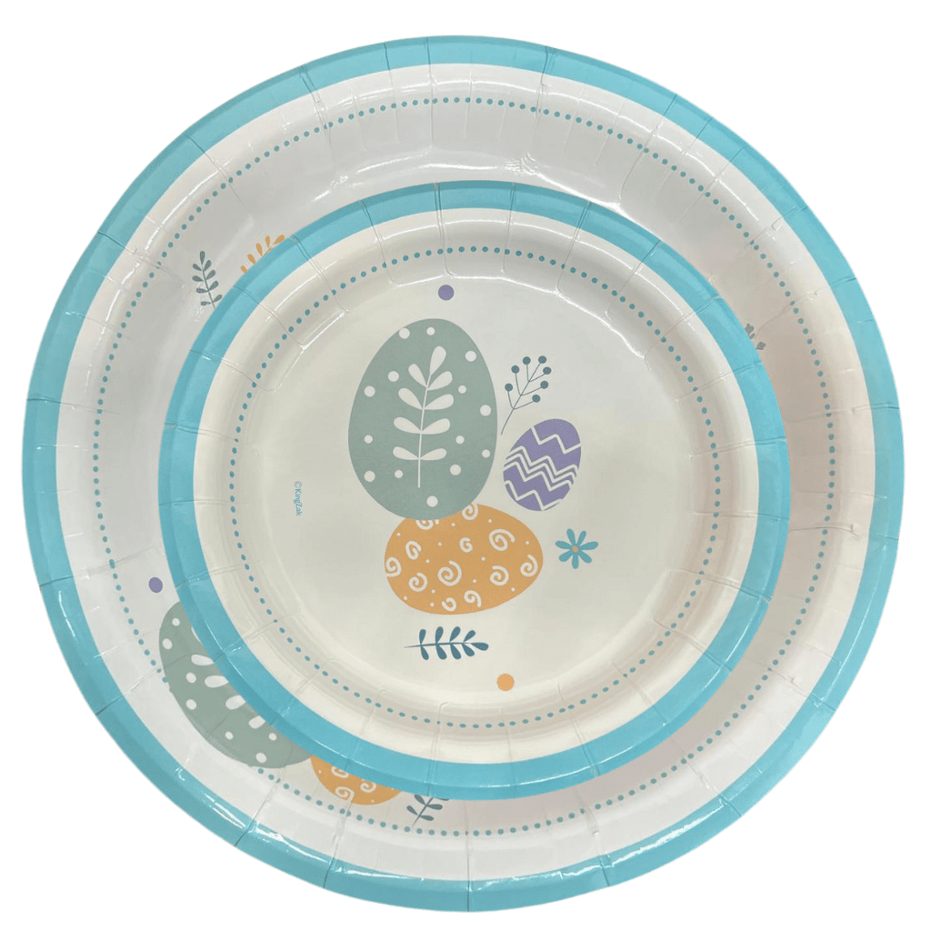 10"Easter Round  Plates: 8 Pack