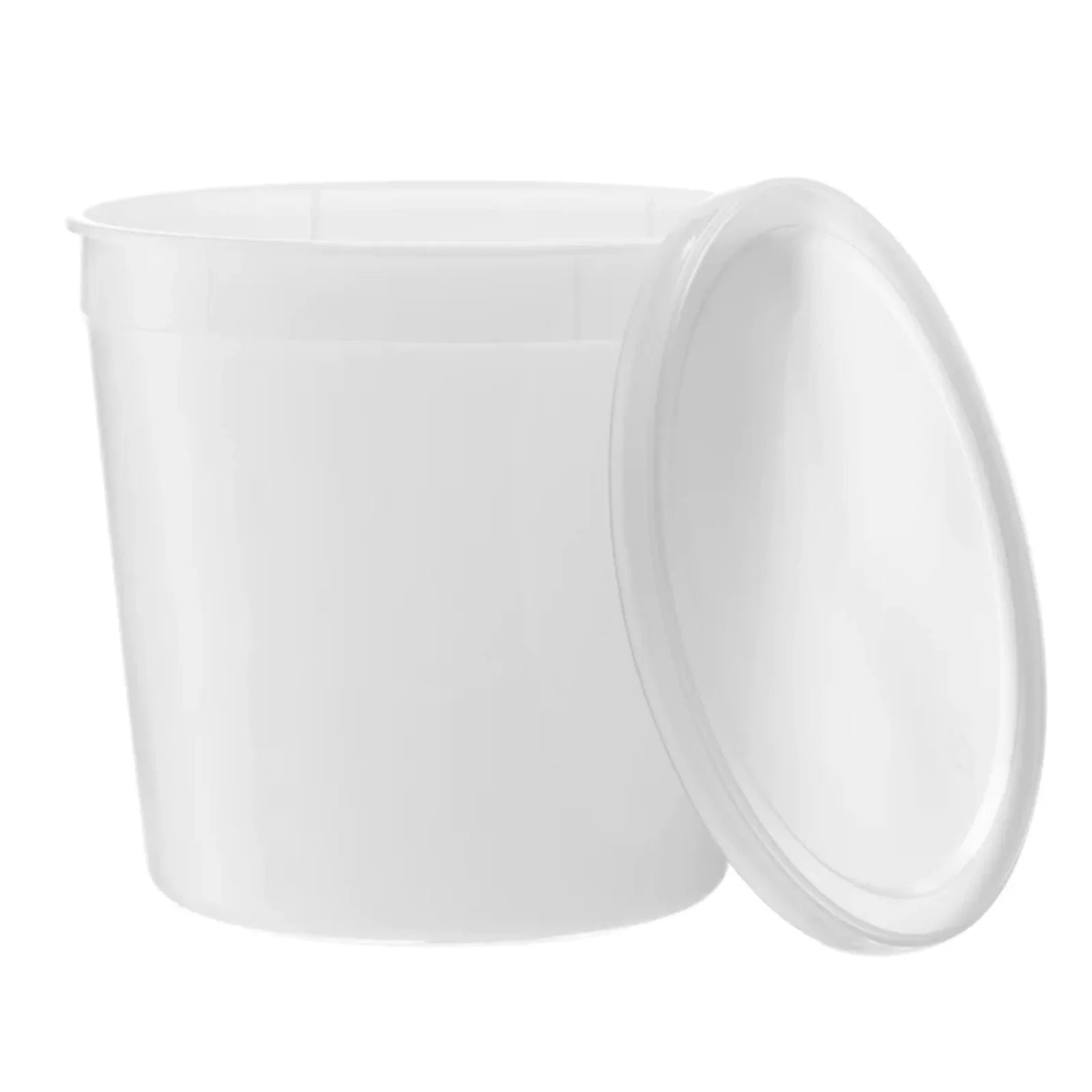 *WHOLESALE* 168oz Deli Container with Lids Heavyweight Disposable Plastic 100/Case