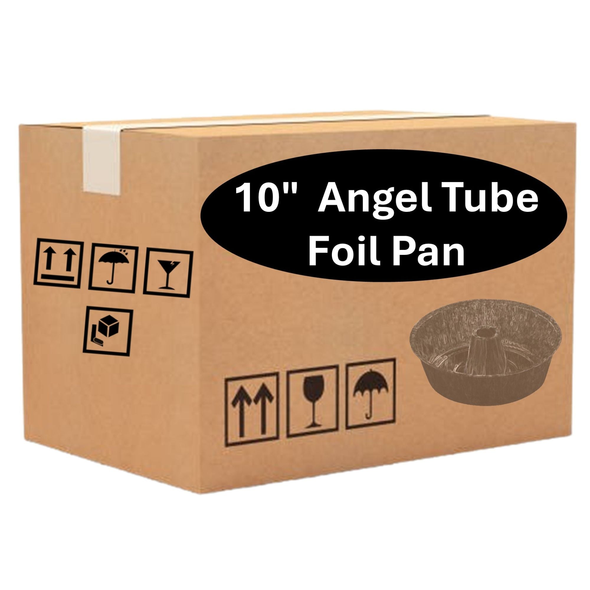 *WHOLESALE* 10" Angel Tube Disposable Aluminum Foil Pan 100/case