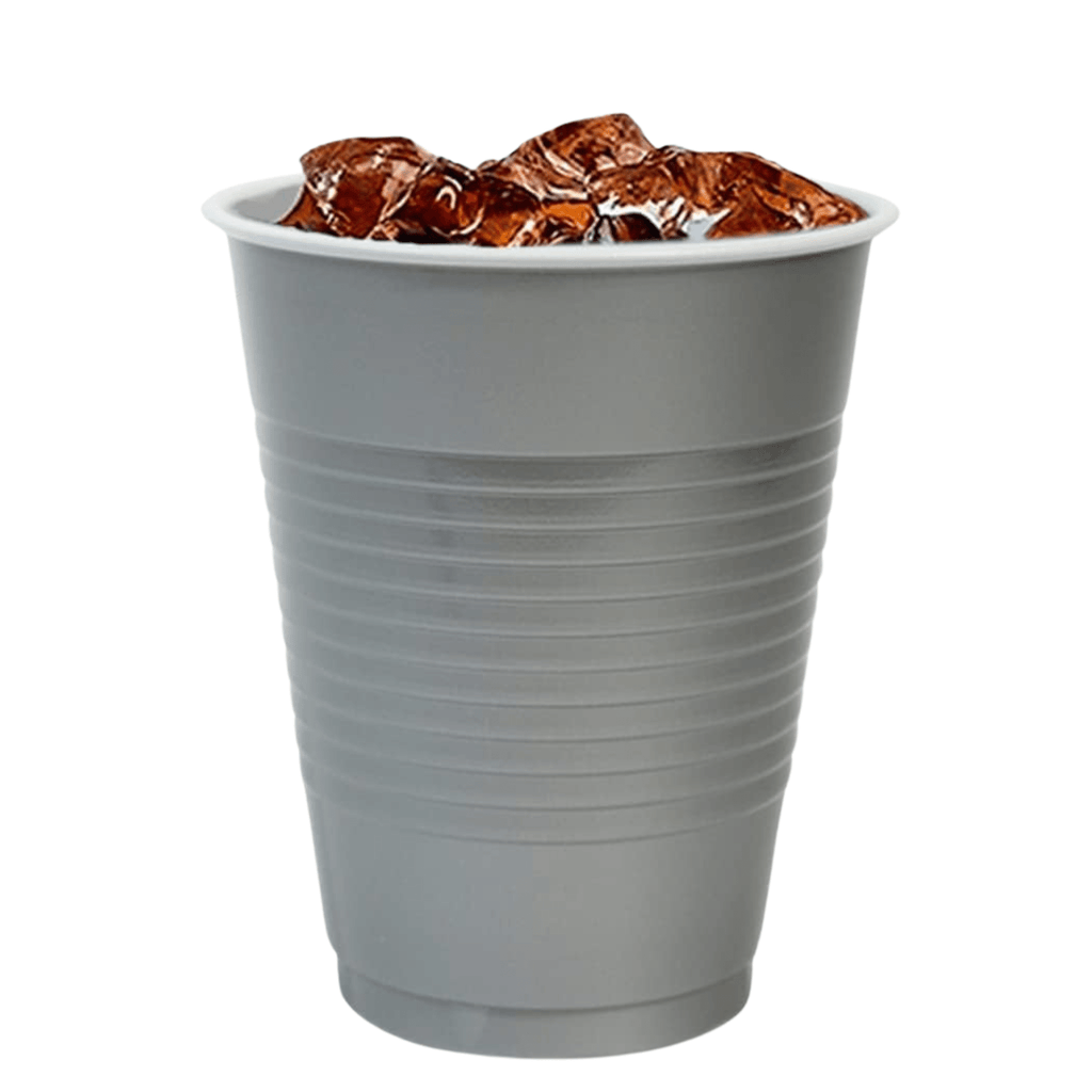 *BUY BULK* 9oz Plastic Cups Silver