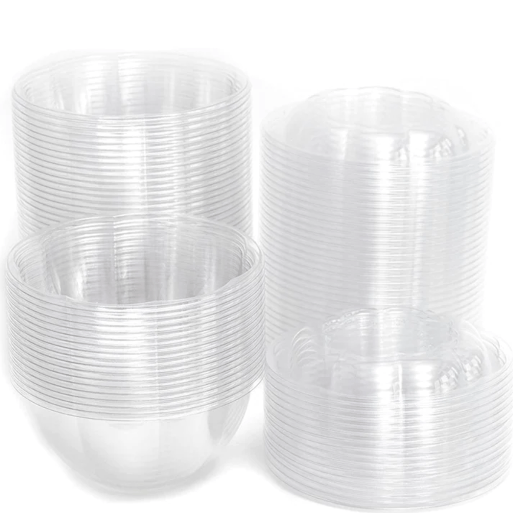 *WHOLESALE* 24oz. Rose Bowl  Salad To-Go Containers with lids Plastic Disposable 150/case