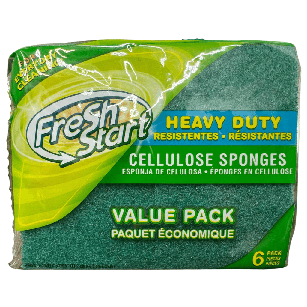 Sponge Scouring Pads & Sponges Heavy Duty 6 Pieces
