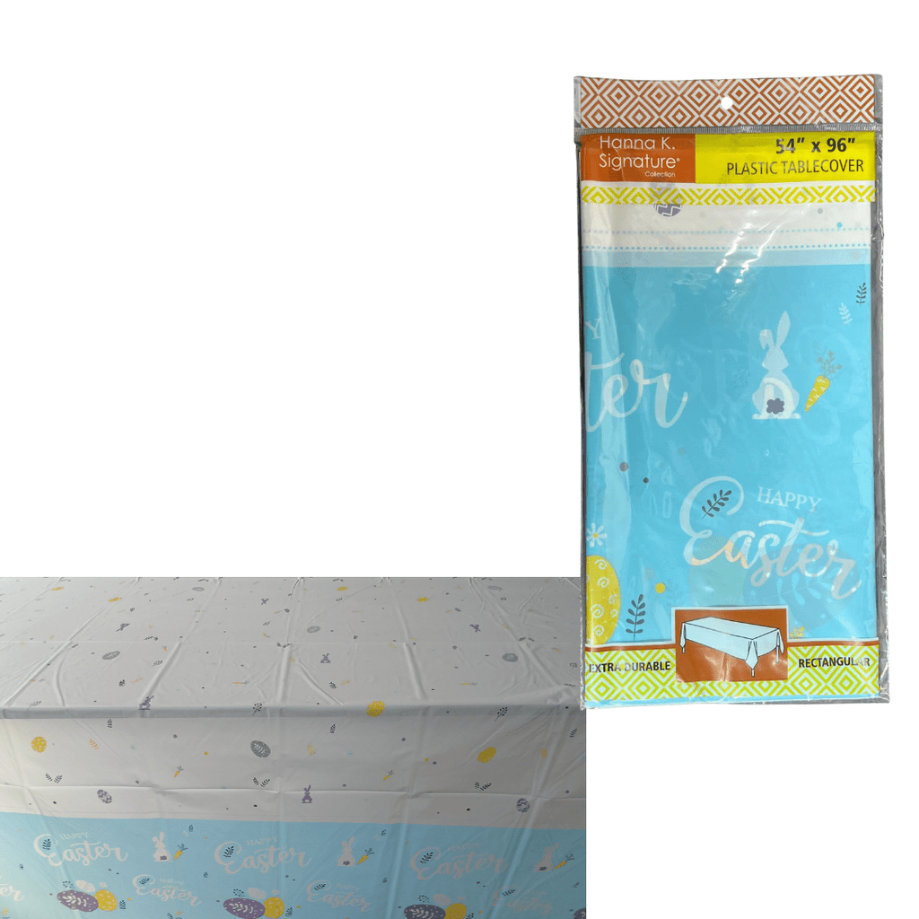 54"X96" Rectangular Plastic Cover Easter 1 Pack