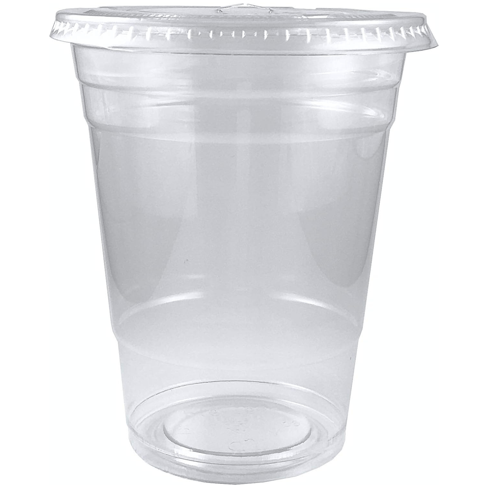16oz  Clear PET Cups With Flat Lid & Straw, for All Kinds of Beverages  Plastic