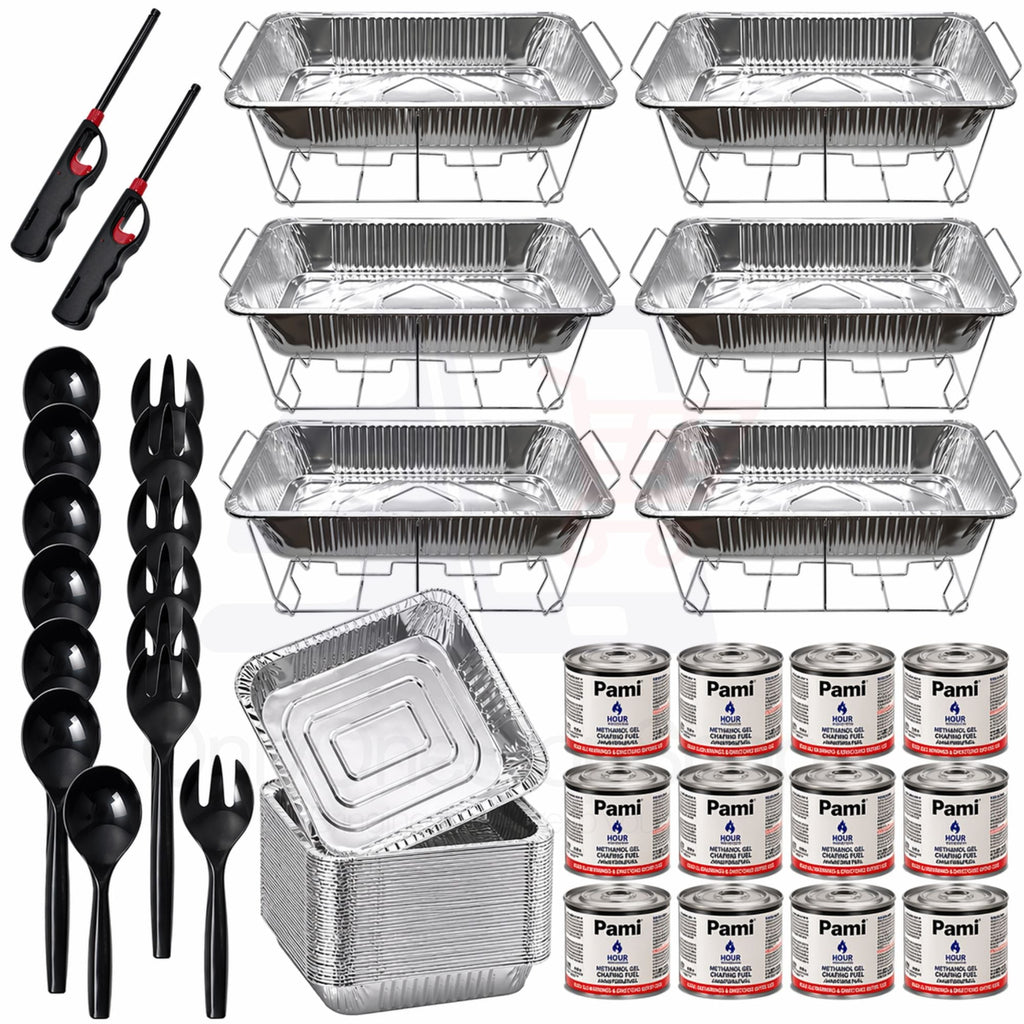 50 Piece All-in-One Chafing Dish Set for Catering & Events