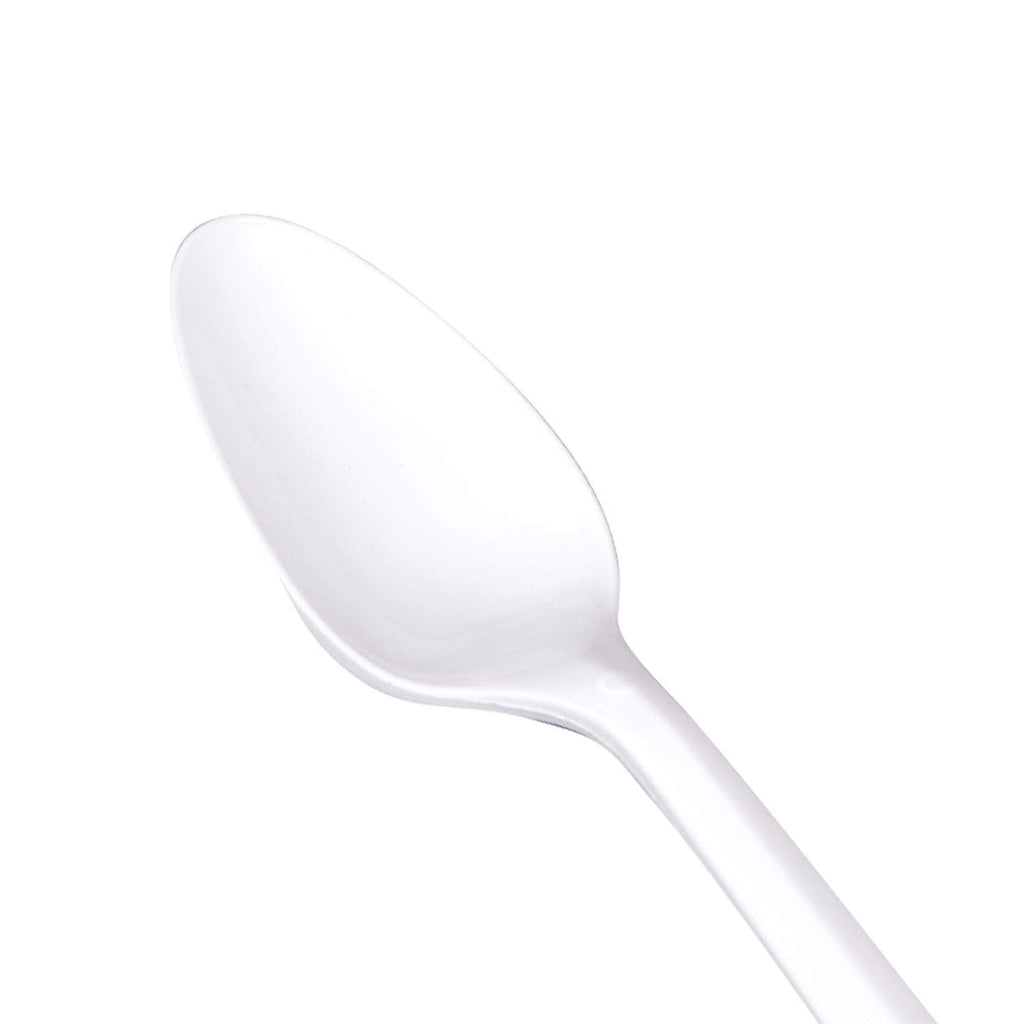 *BUY BULK* Teaspoon White Medium Weight Disposable Plastic