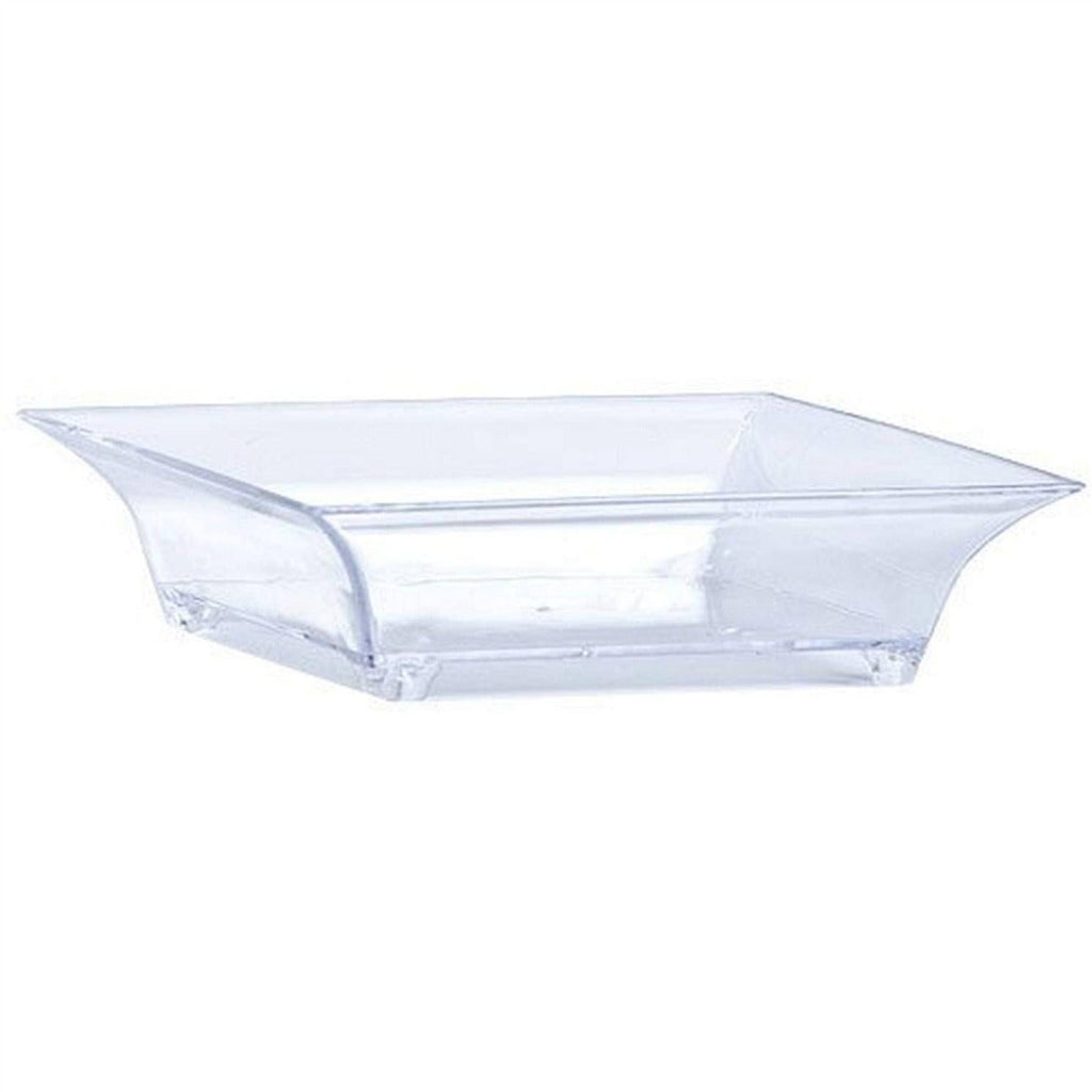 Mini Clear Plastic Square Footed Dish