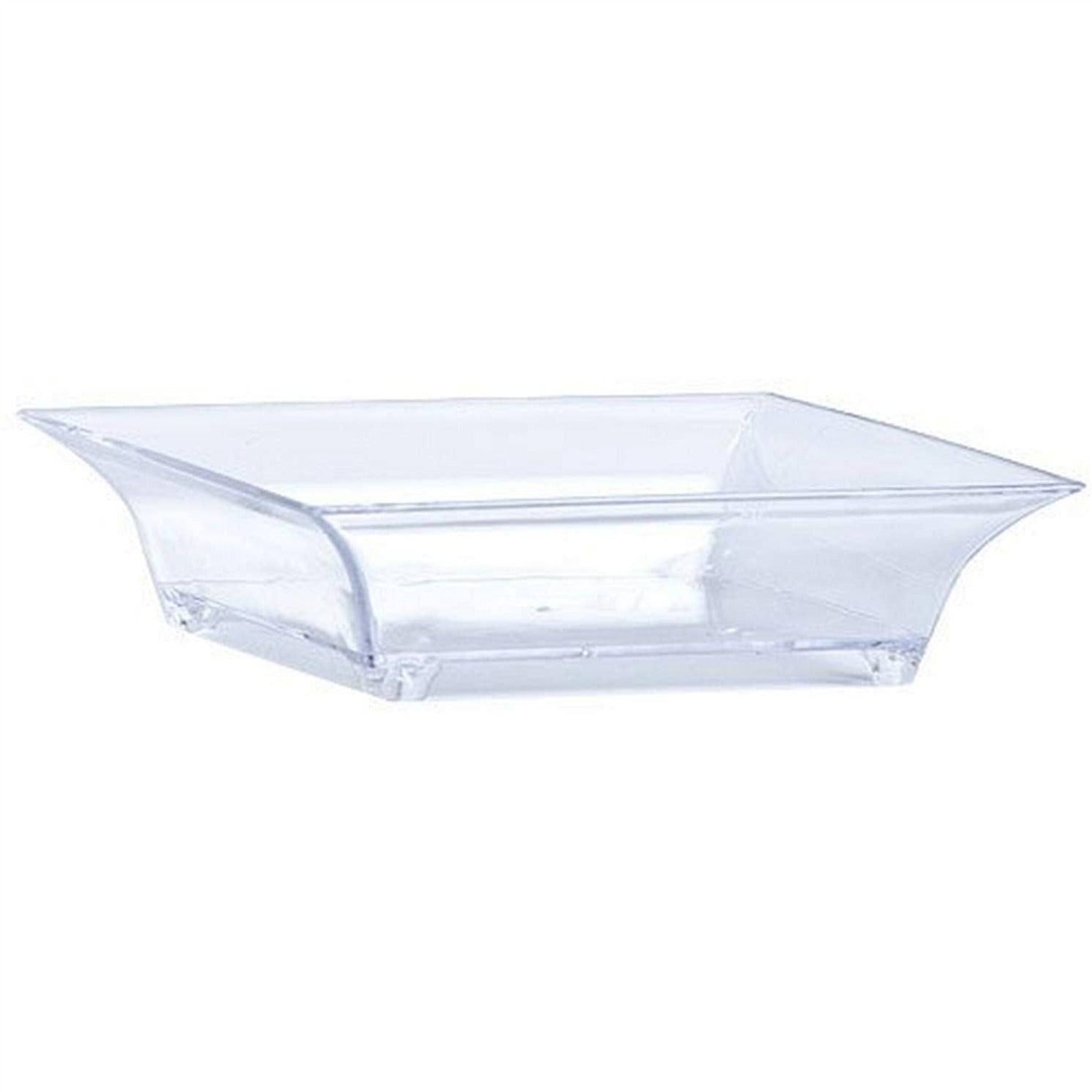 Mini Clear Plastic Square Footed Dish