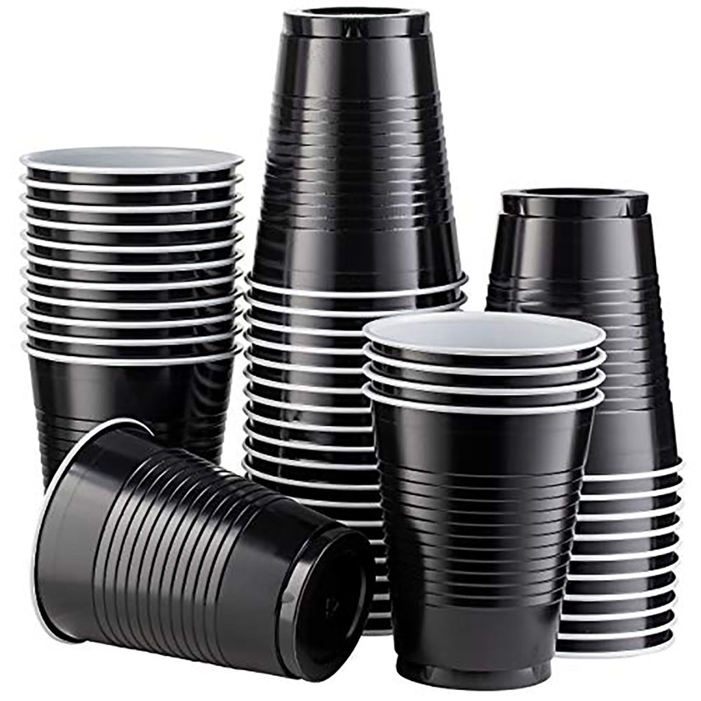 *WHOLESALE* 18oz Black Plastic Cups 600/Case