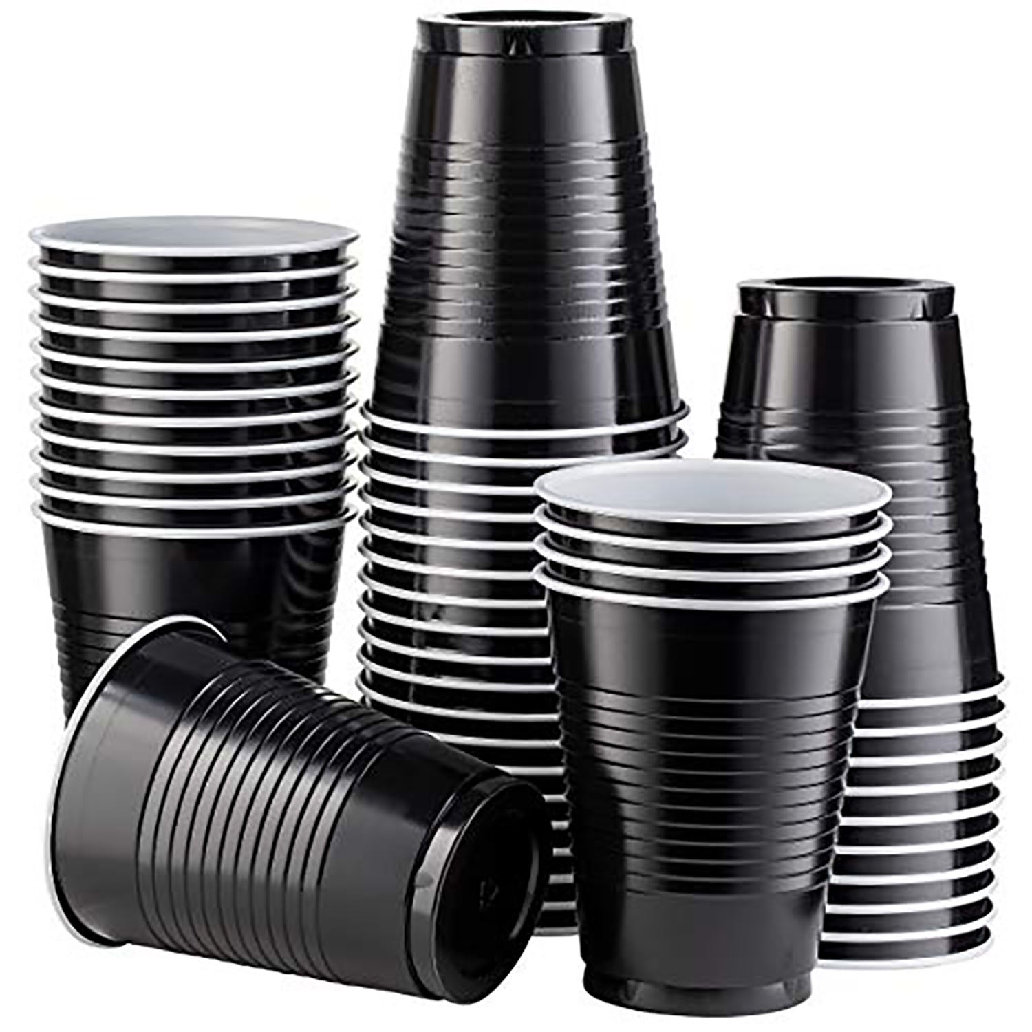 *WHOLESALE* 18oz Black Plastic Cups 600/Case