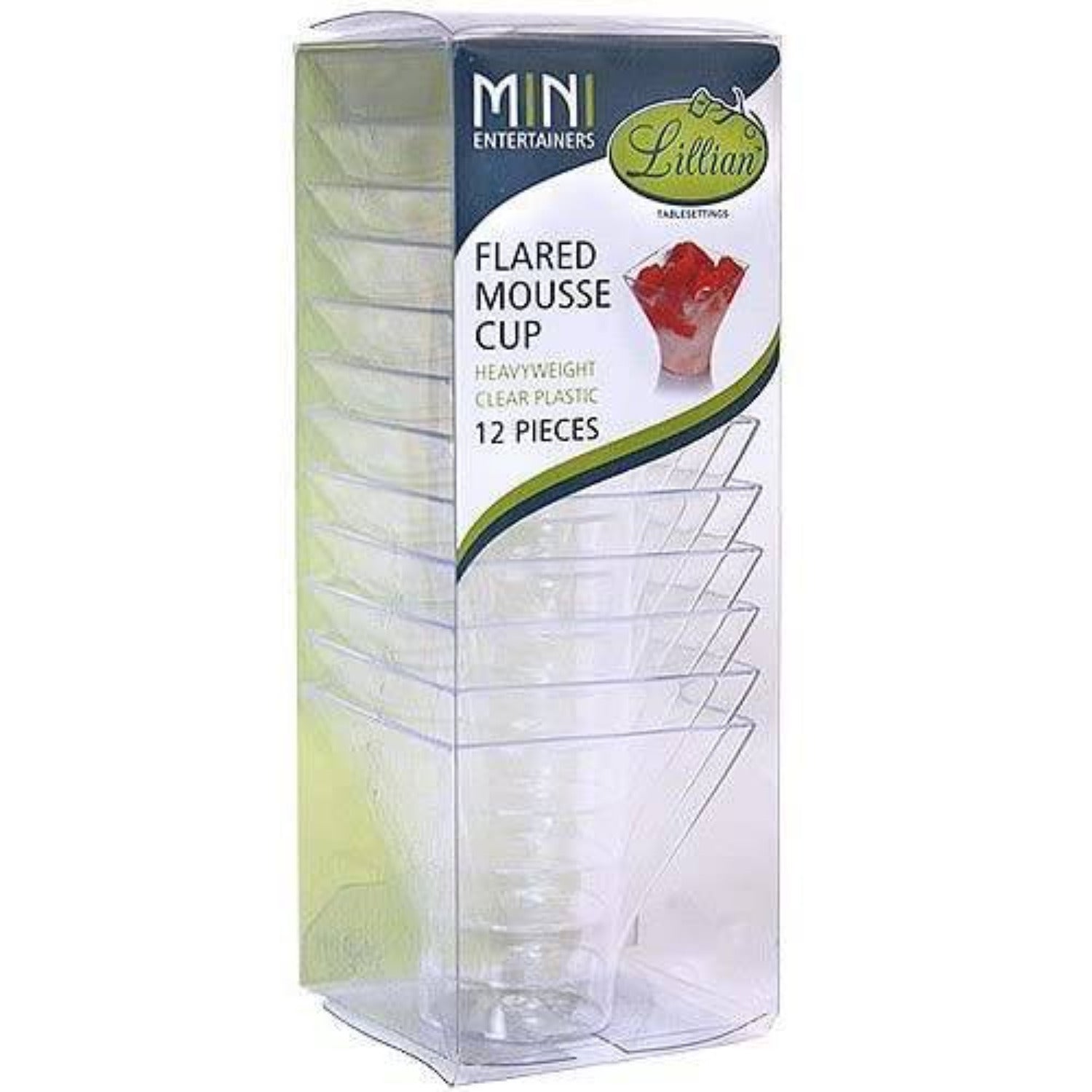 3 oz Mini Clear Plastic Flared Mousse Cup