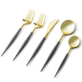 Noble Gold Top/Grey Bottom Plastic  Cutlery Set 40 Pack