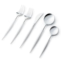 Noble  Plastic Silver Top/White Bottom Cutlery Set 40 Pack