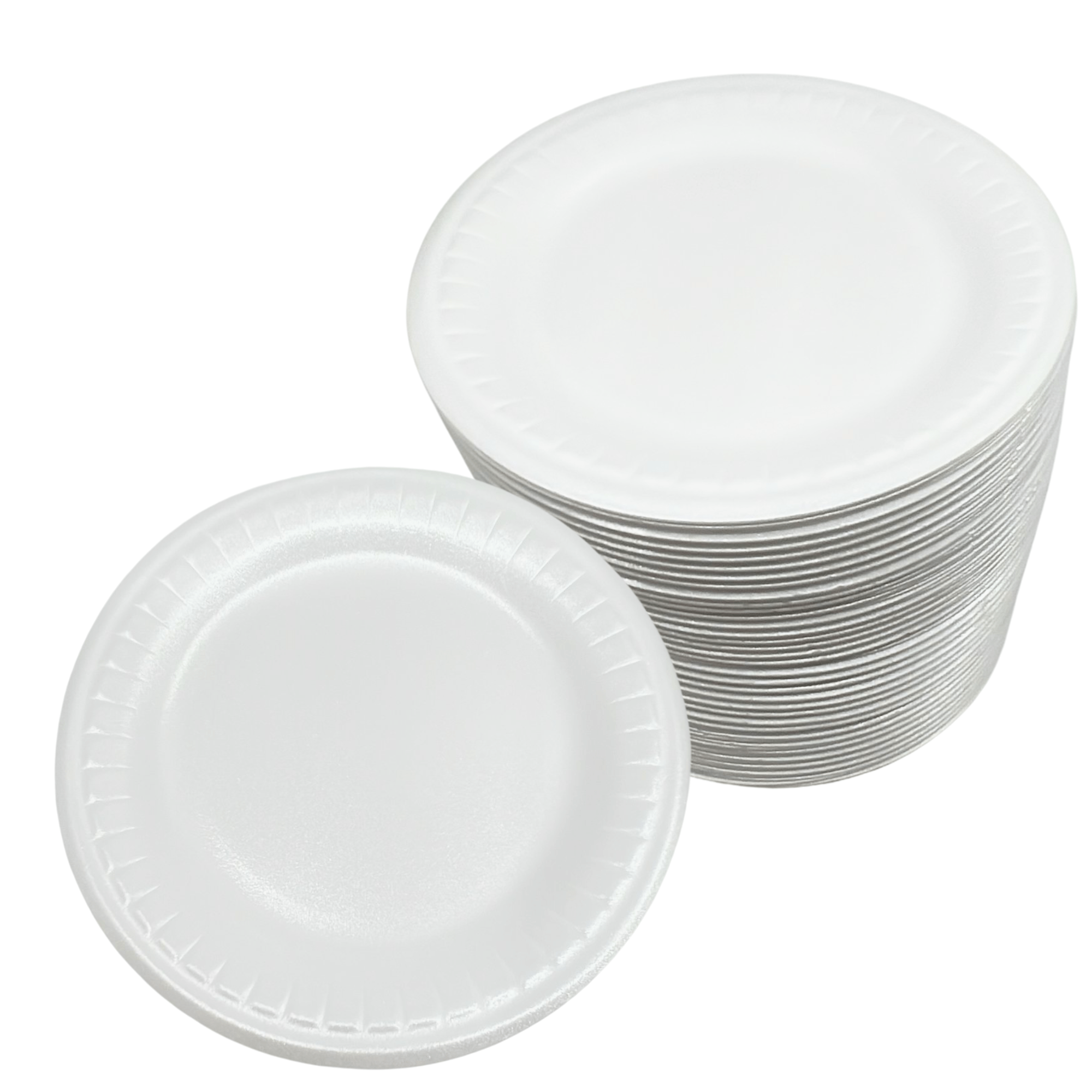 8 7/8" Foam Plates White, Microwavable, Lightweight & Sturdy