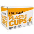 *WHOLESALE* 7oz Plastic Light weight Clear Everyday Cups 1200 ct.