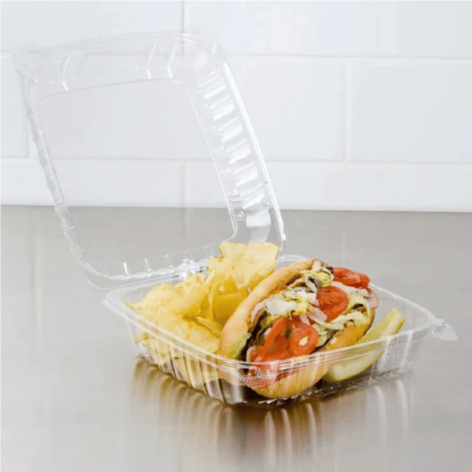 *WHOLESALE* DART Hinged Lid Container Model # C9PST1 Plastic ClearSeal 250 ct/case