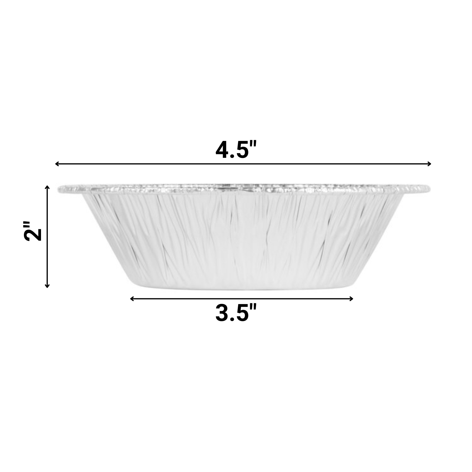 4.5” Round Extra Deep Pans Disposable Aluminum 5Pack