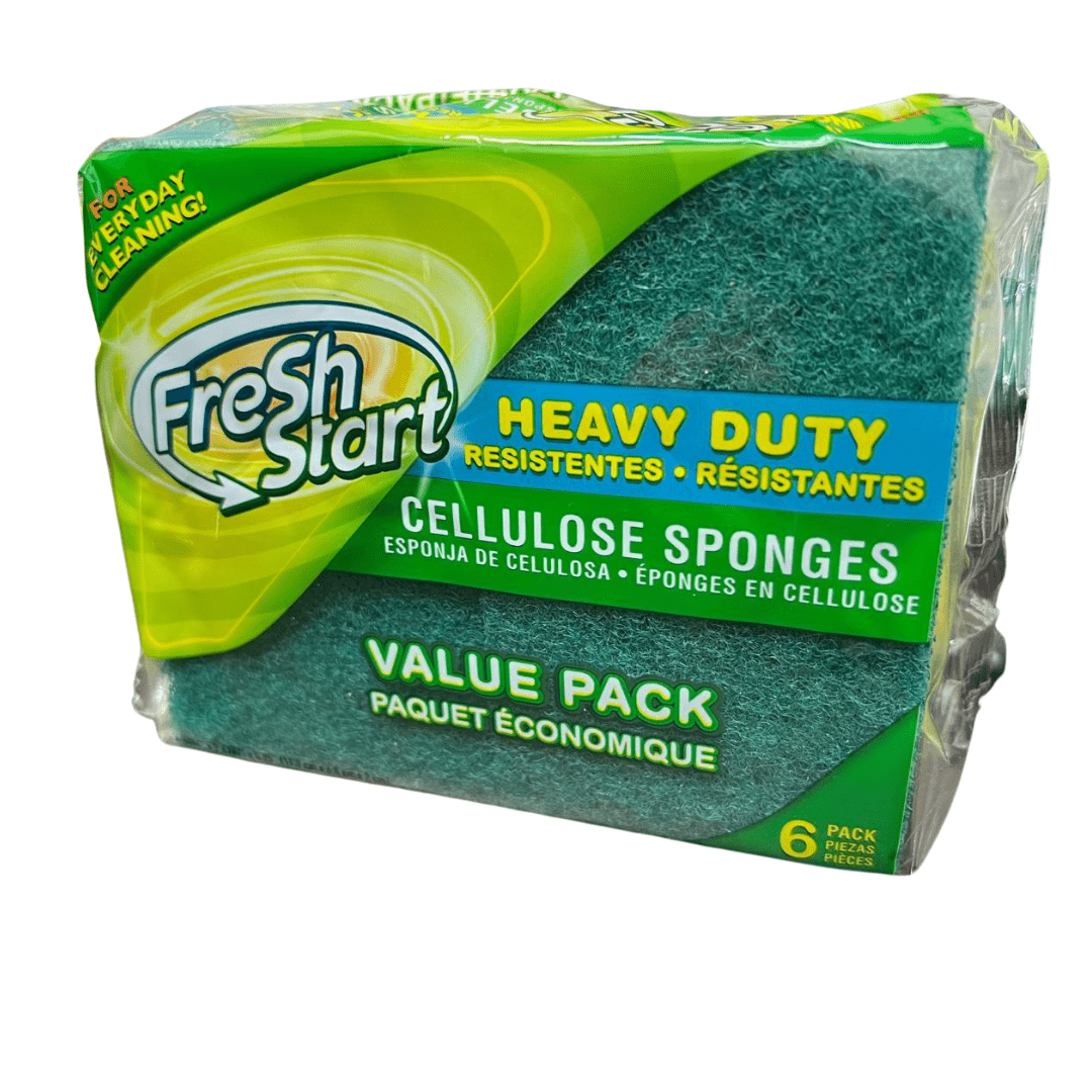 Sponge Scouring Pads & Sponges Heavy Duty 6 Pieces