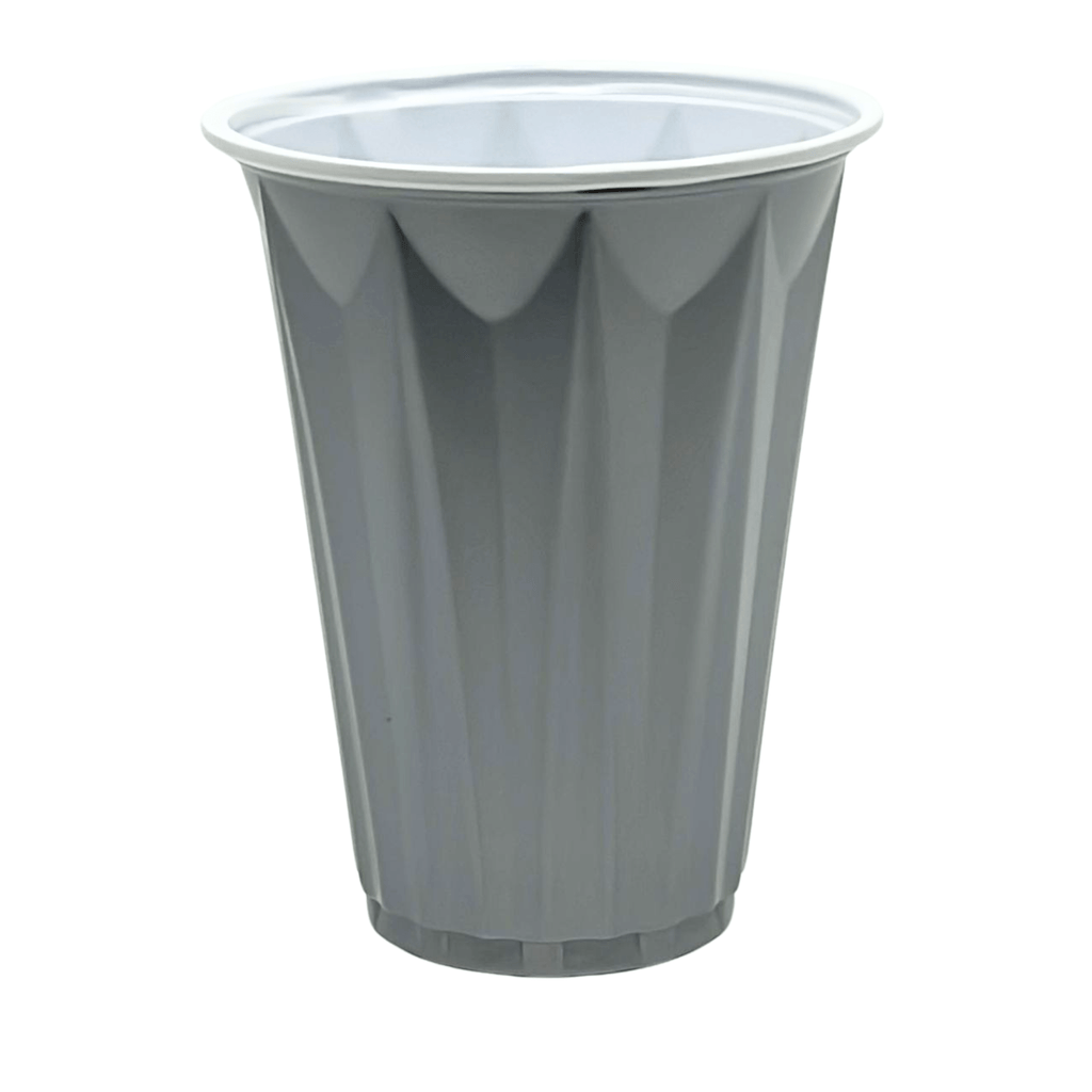 12oz Silver Plastic Beverage Cups Disposable Drinkware