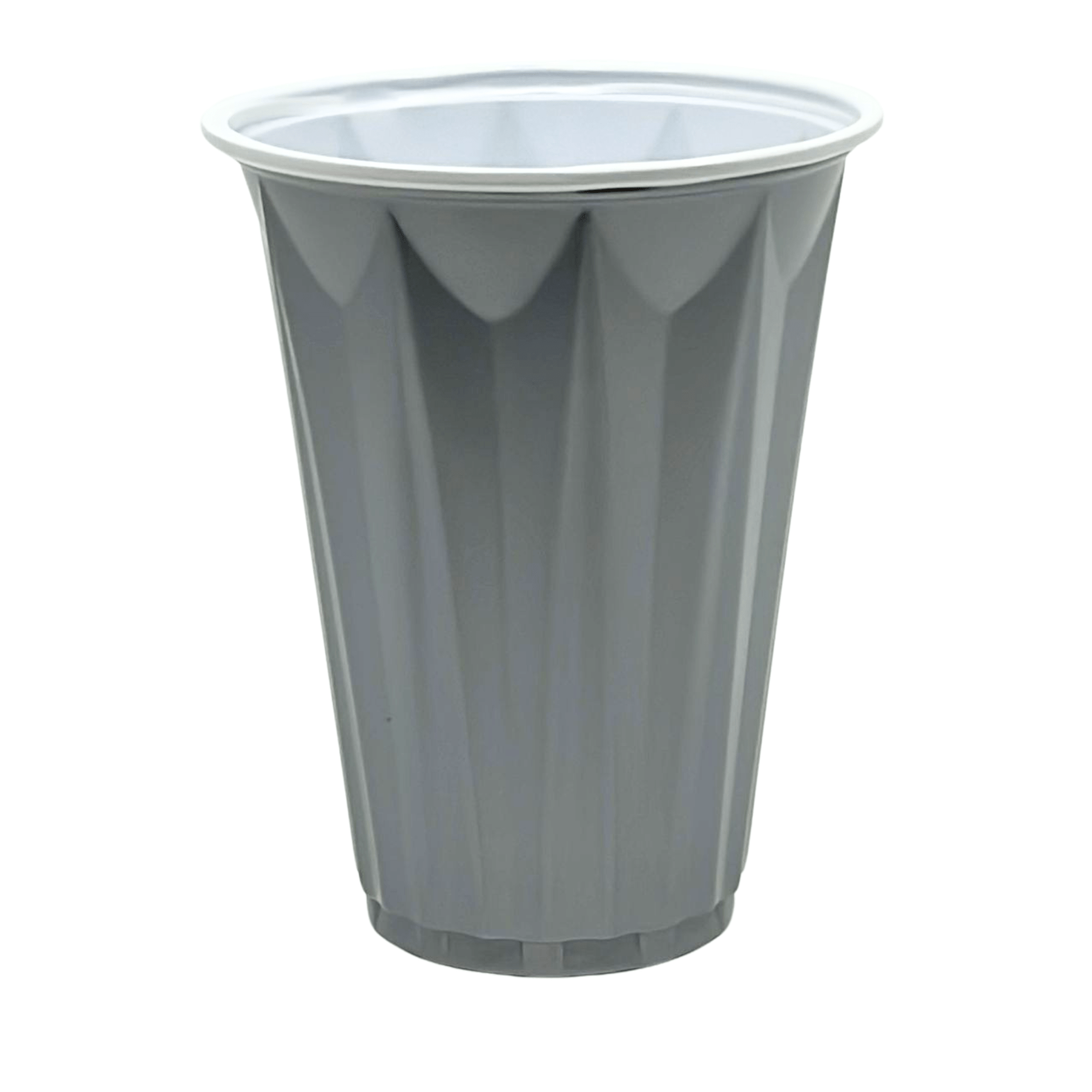 12oz Silver Plastic Beverage Cups Disposable Drinkware