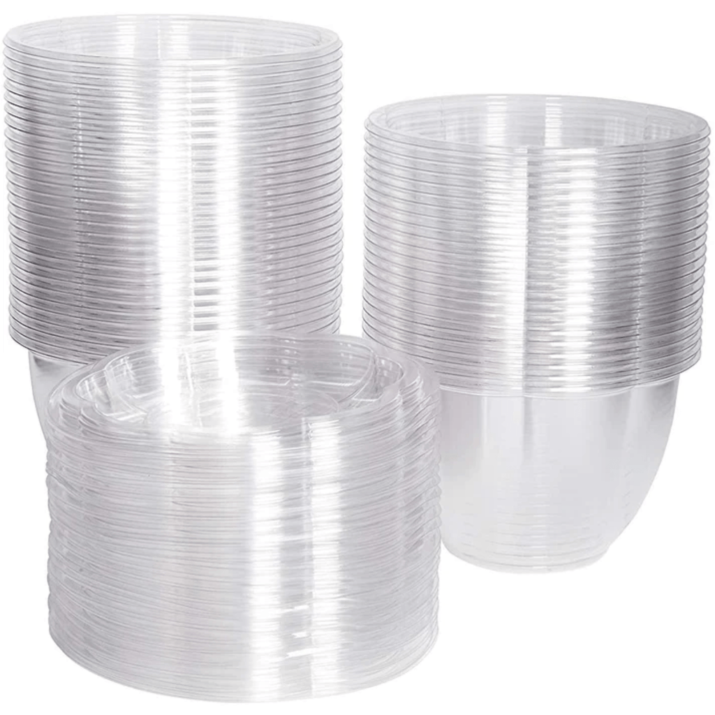 *WHOLESALE* 48oz. Rose Salad Bowl Plastic Disposable Containers with lids 150/case