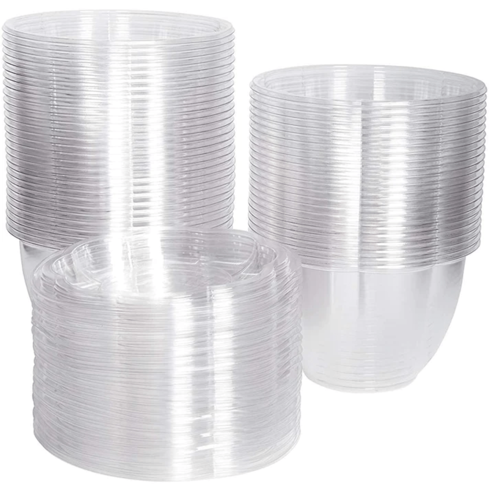 *WHOLESALE* 48oz. Rose Salad Bowl Plastic Disposable Containers with lids 150/case