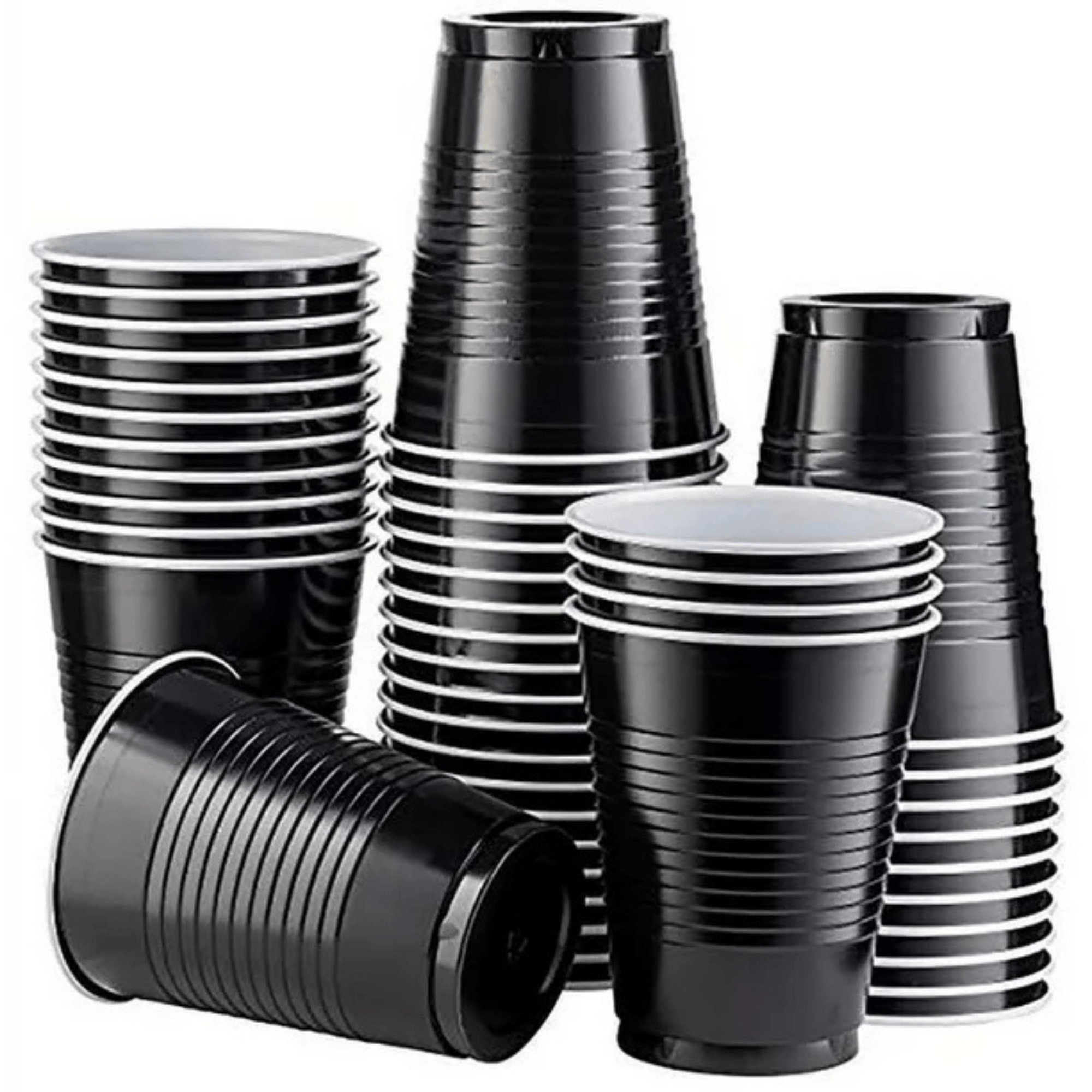 *BUY BULK* 9oz Plastic Cups Black