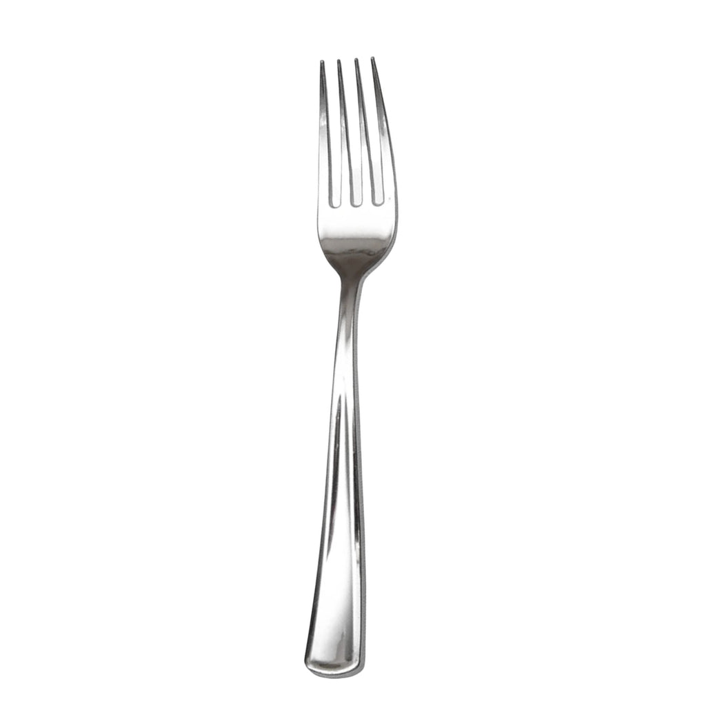 Fork Polished Silver Plastic Cutlery