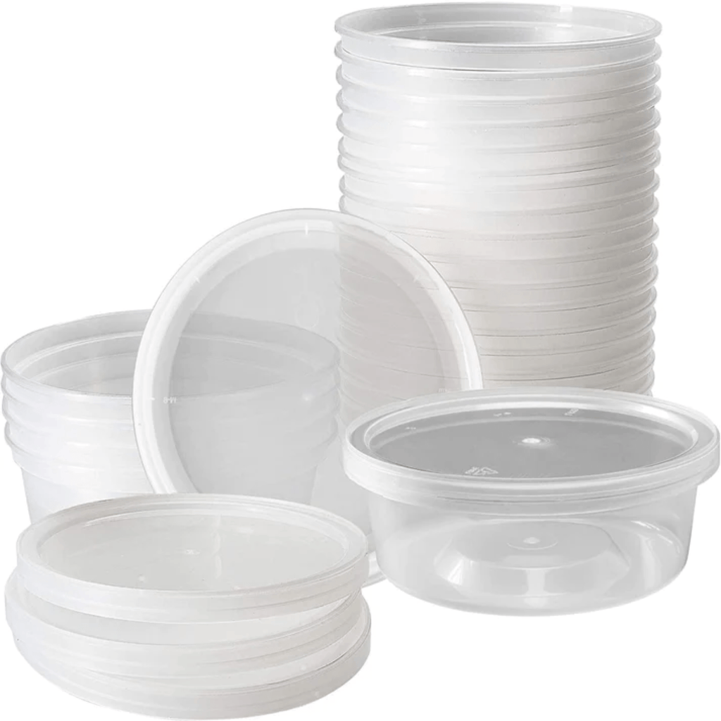 8oz Deli Container with Lid Heavyweight Plastic