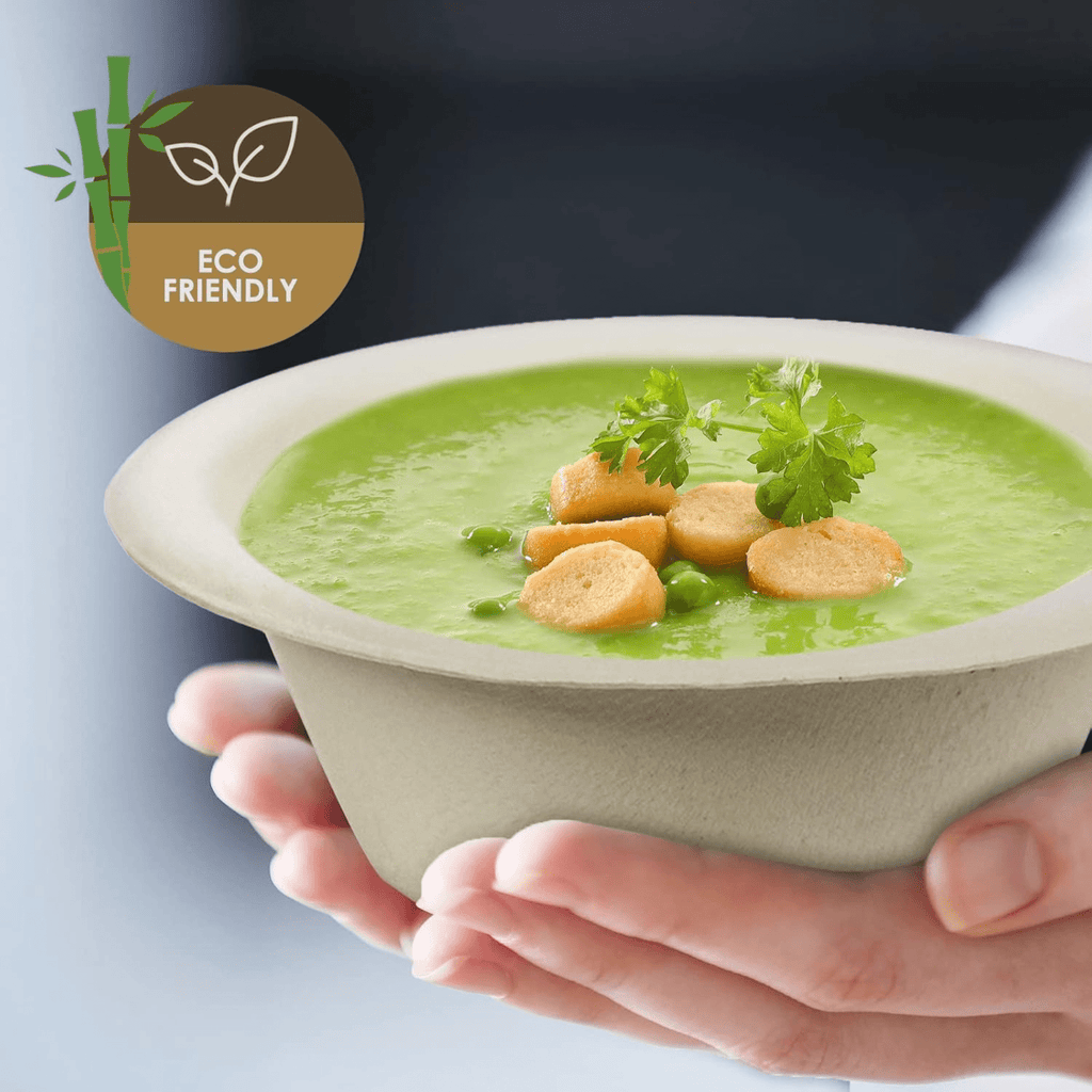Eco 16oz Biodegradable Compostable Soup Bowls: 50 Pack