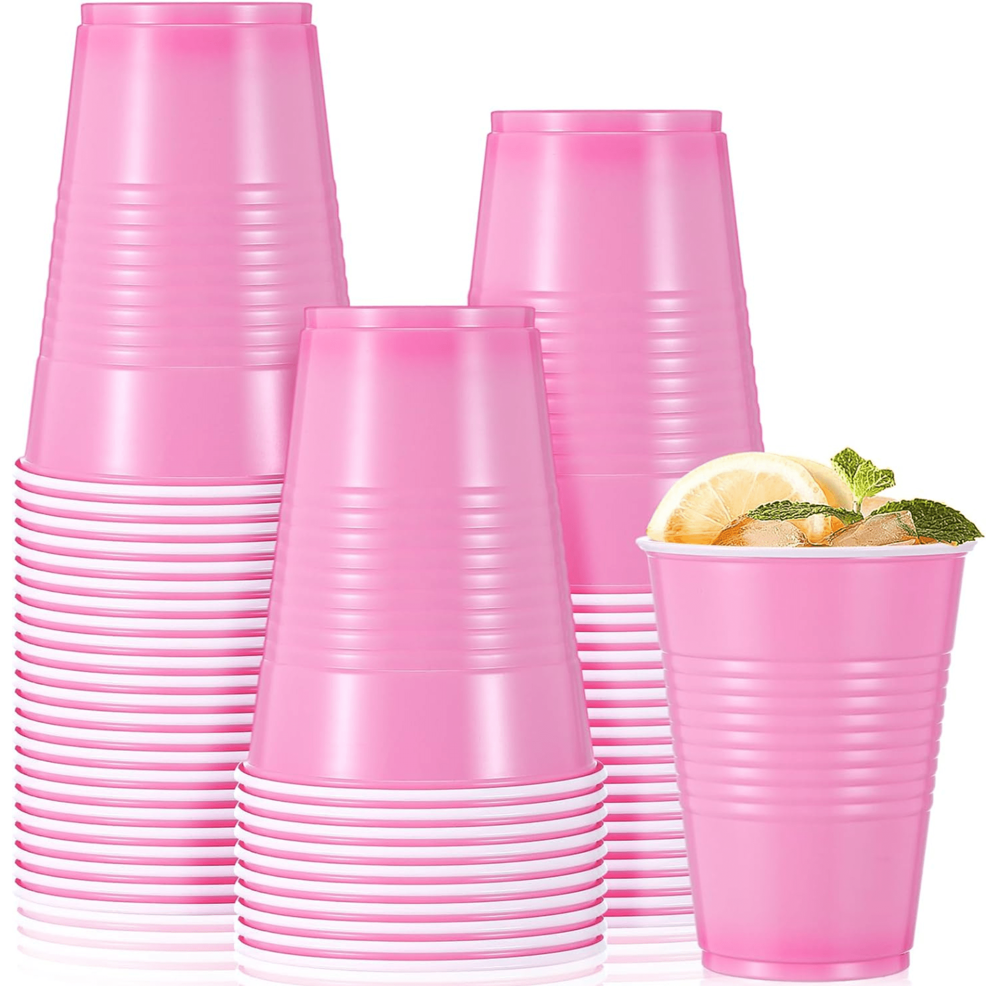 *BUY BULK* 9oz Plastic Cups Pink