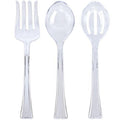Clear Utensils Salad Serving Set Heavyweight Plastic Disposable