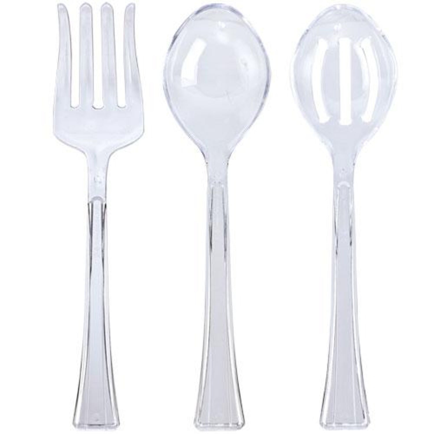 Clear Utensils Salad Serving Set Heavyweight Plastic Disposable