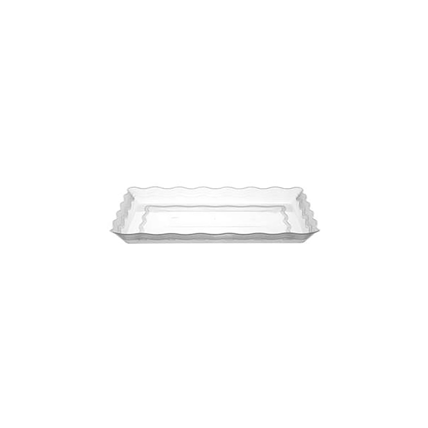 12" x 18" Clear Rectangular Serving Tray Plastic