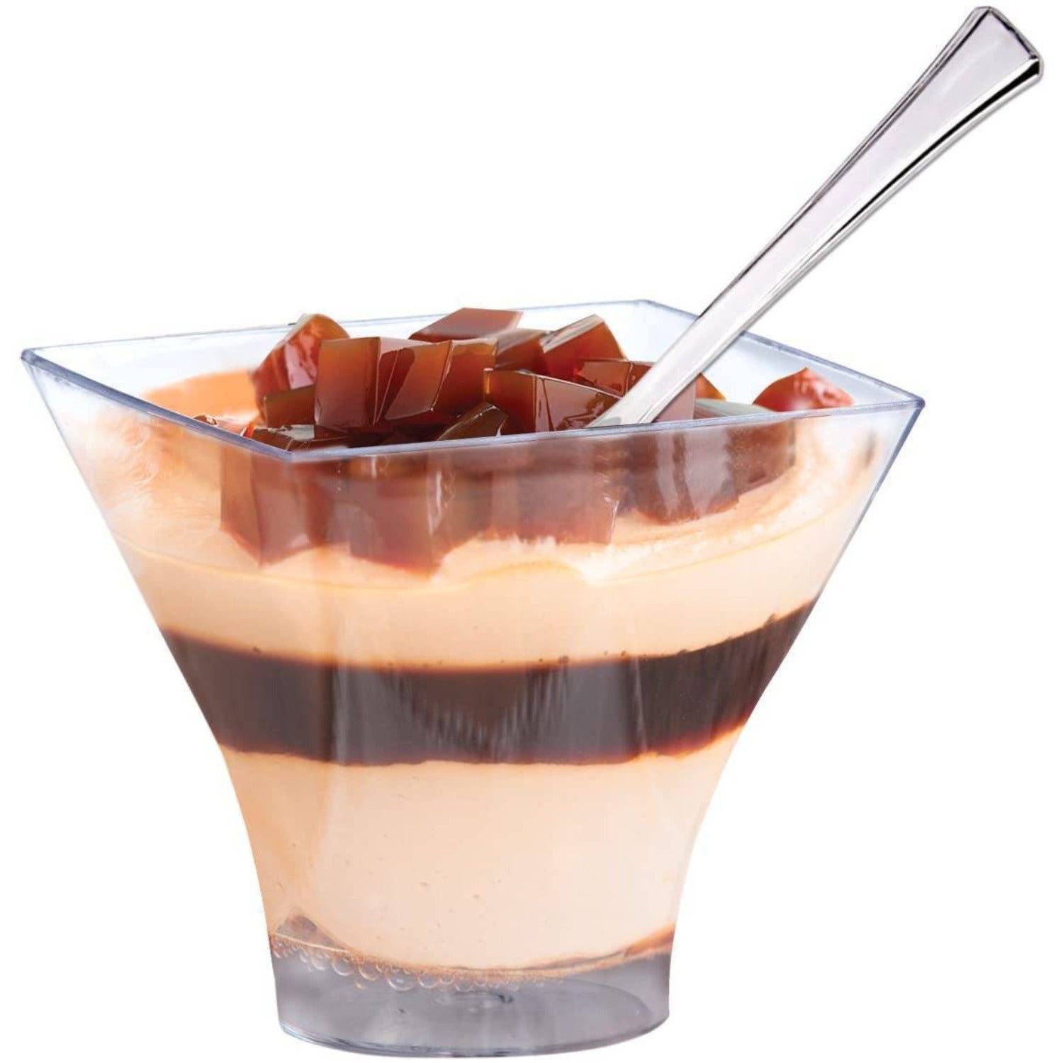 3 oz Mini Clear Plastic Flared Mousse Cup