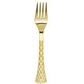 Glamour Forks Gold Heavyweight Disposable Plastic 20 Pack
