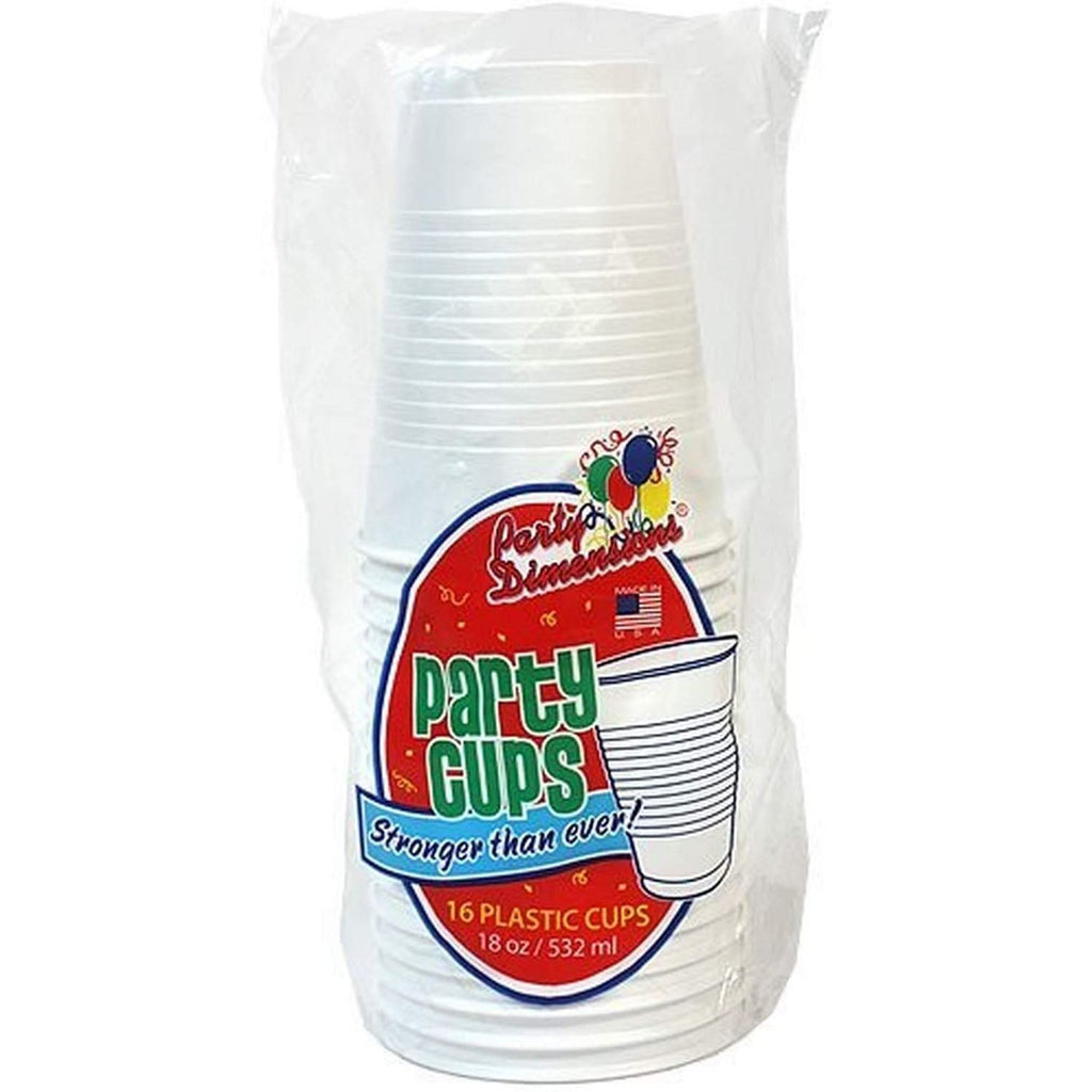 18oz White  Plastic Cup
