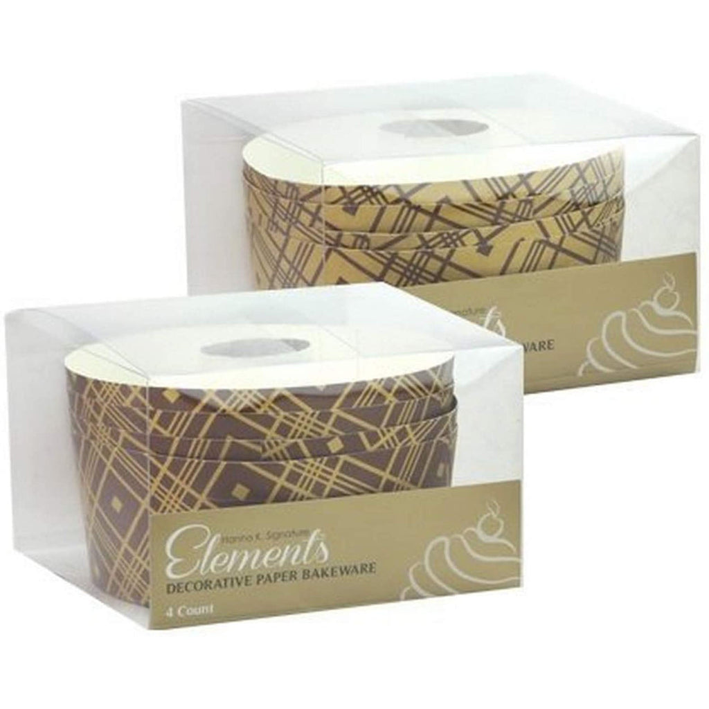 5"x2.25" Paper Plaid Tube Round Loaf Pans 4 pack