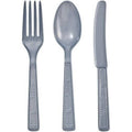 Silver Plastic Combo Cutlery