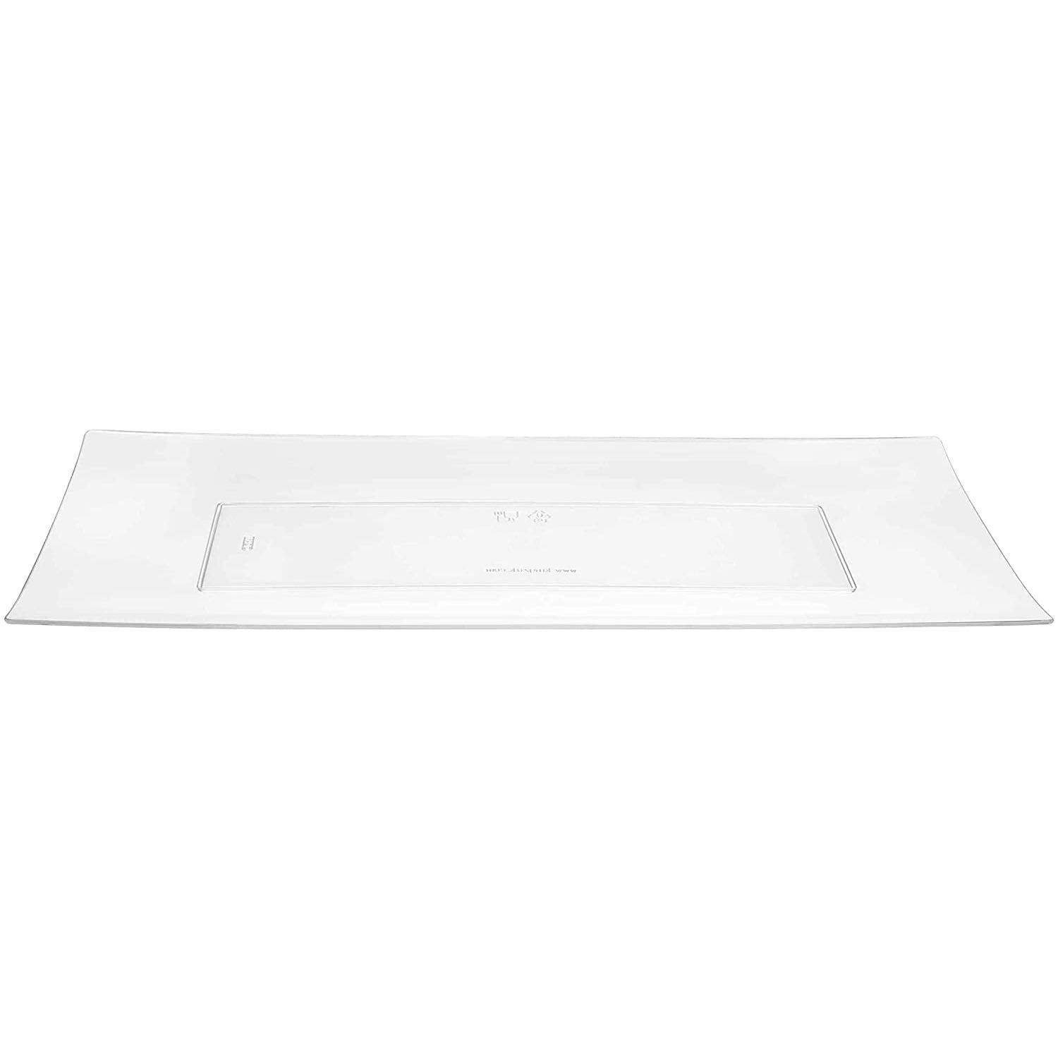 13'' X 6.25'' Rectangular Condiment Clear Tray Plastic