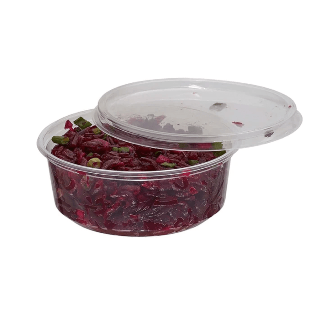 *WHOLESALE* 8oz Lightweight Deli Containers with Lids Disposable Plastic 500/case
