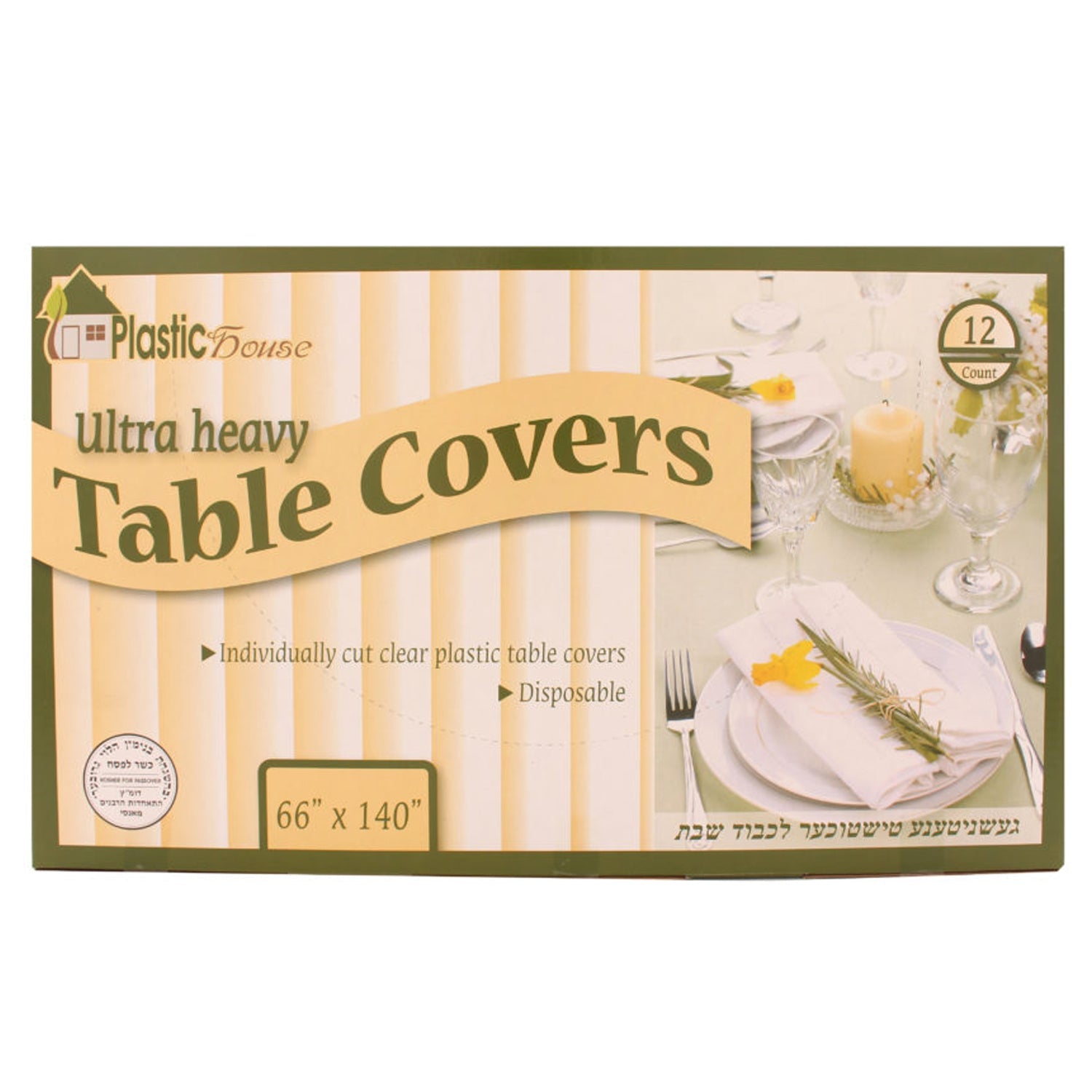 66"X140" Clear Ultra Heavy Duty Plastic Table Cover