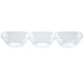 Mini Plastic Clear 3-Dip Dish