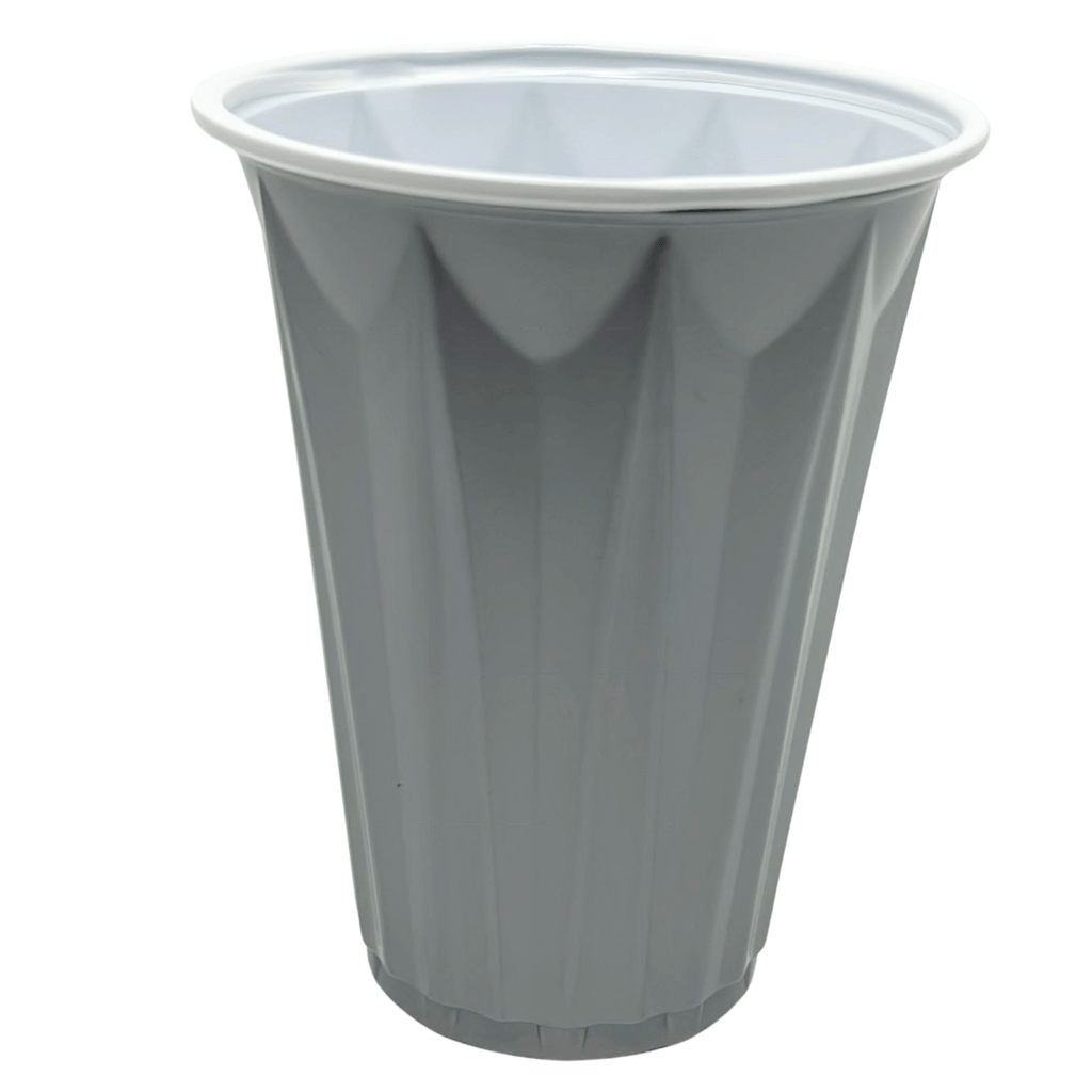 12oz Silver Plastic Beverage Cups Disposable Drinkware
