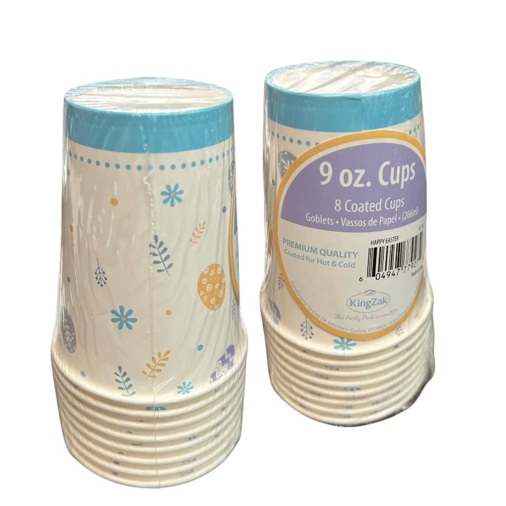 9oz Easter Paper Cup 8 pack | Eco-friendly & Durable