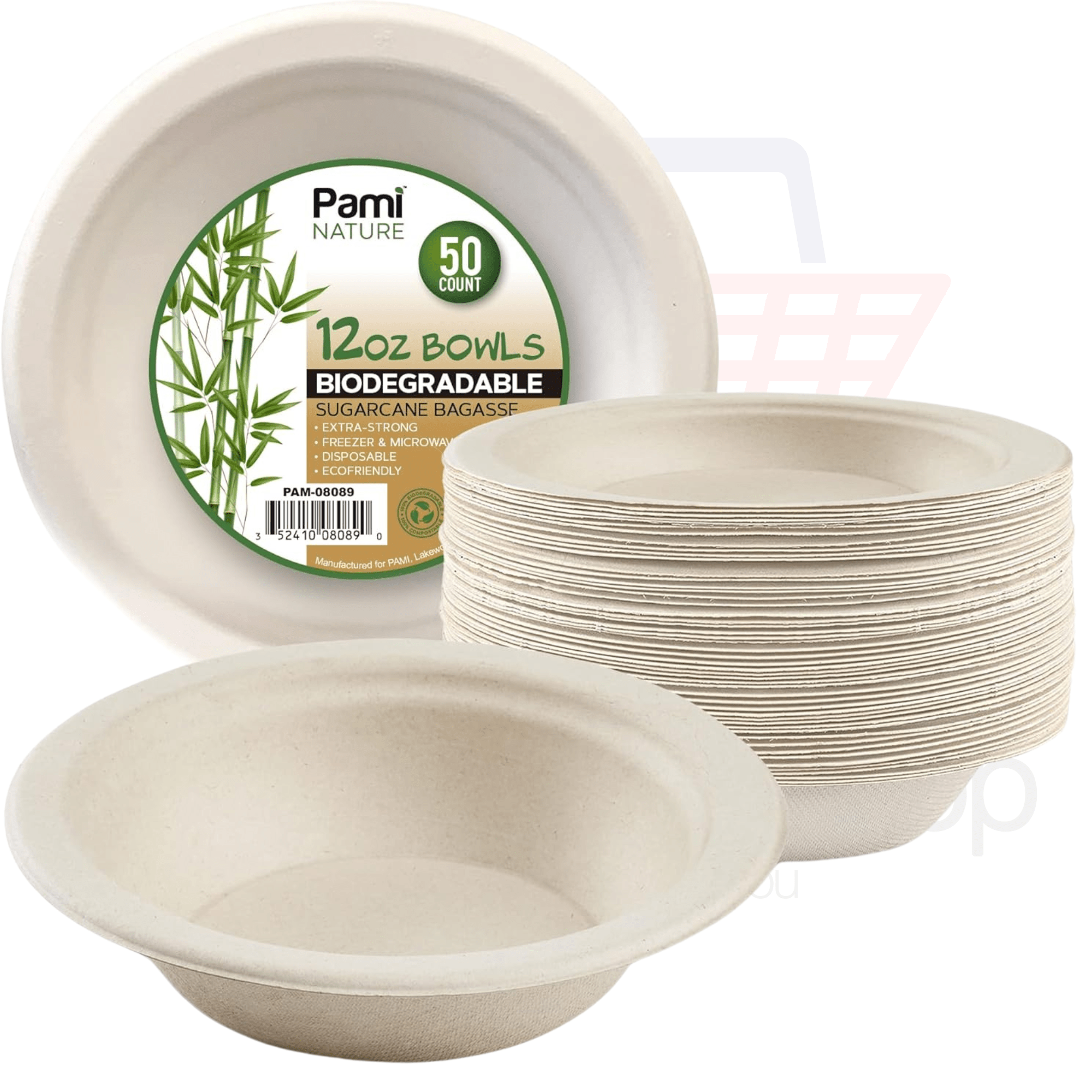 Eco 16oz Biodegradable Compostable Soup Bowls: 50 Pack