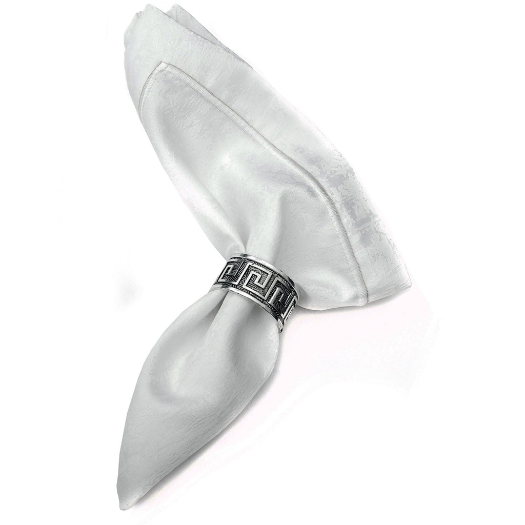 SALE Celtic Silver Plated Embossed Napkin Rings 4 piece Set